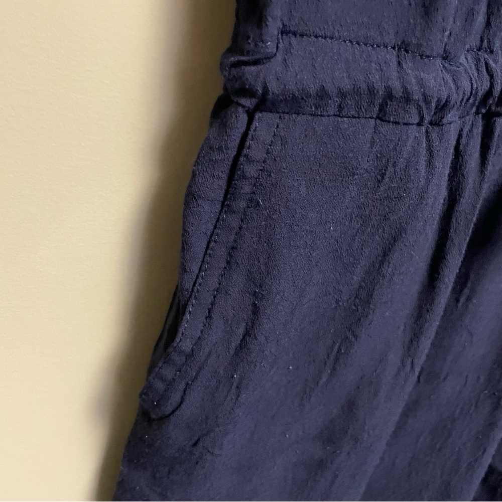 J. Crew Dark Blue Button-Up Long Sleeve Shirt Dress - Picture 7 of 11